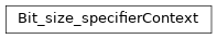 Inheritance diagram of m2isar.frontends.coredsl2.parser_gen.CoreDSL2Parser.CoreDSL2Parser.Bit_size_specifierContext